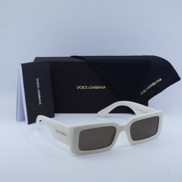 Dolce & Gabbana DG4416 342973 Rectangle Sunglasses - Full Beige/Brown - Picture 5 of 8